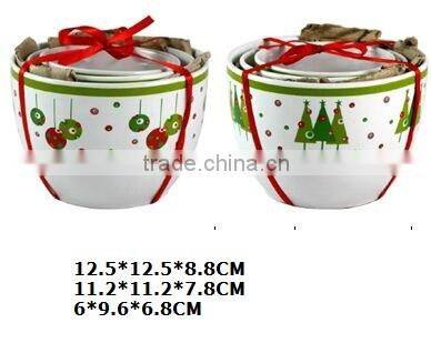 3.5" X'mas ceramic flowerpot