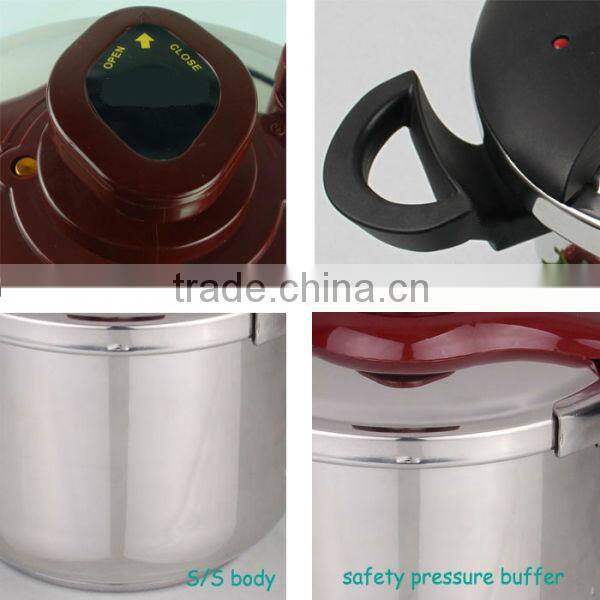 professional stainless steel cookware, sandwich bottom, suitable to gas stove & induction cooker, DSA22cm 6L