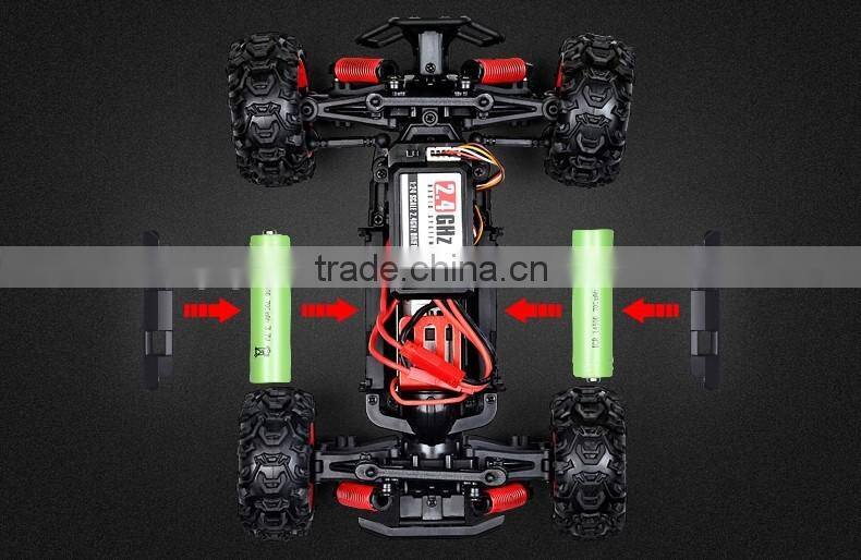 High speed rc toys 2.4G 4WD short truck rc car 1:24 buggy with 550 brush motor and 40km/h speed