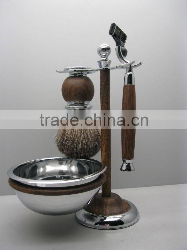 high end shaving set menly shaving brush stand