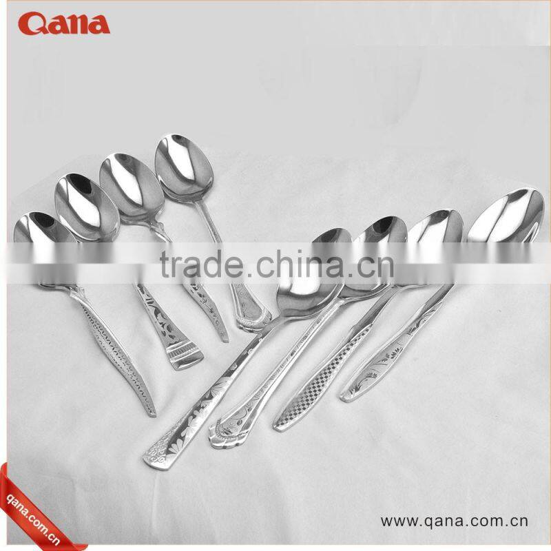Polishing flower printing stainless steel cutlery set