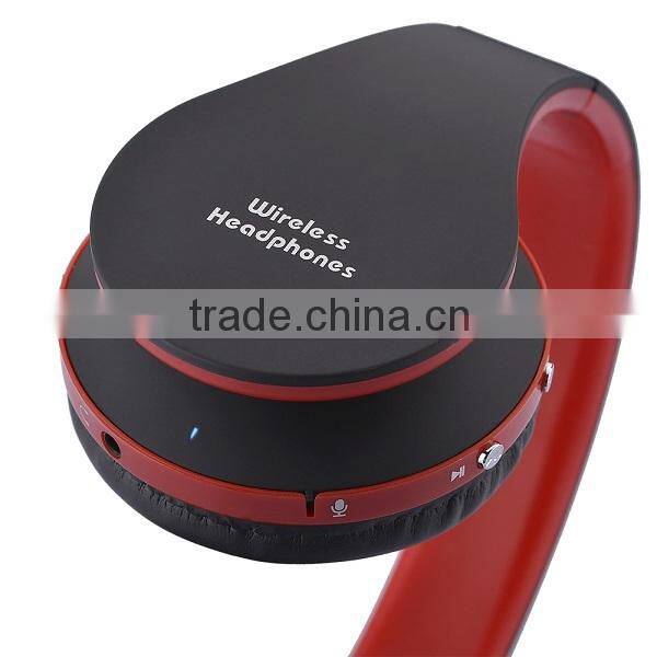 2015 China wholesale wireless stereo bluetooth headset with memory card