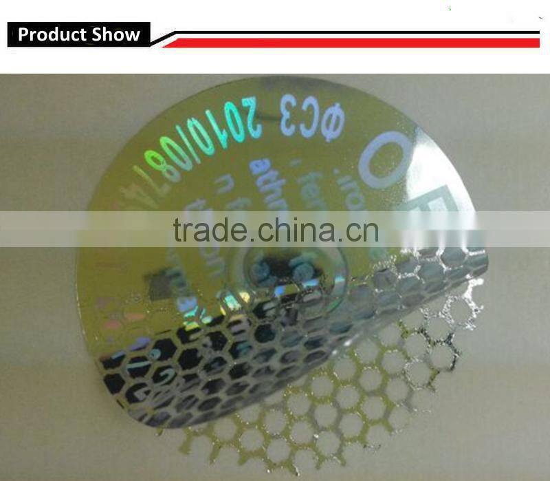 Anti counterfeiting Hologram sticker security void label