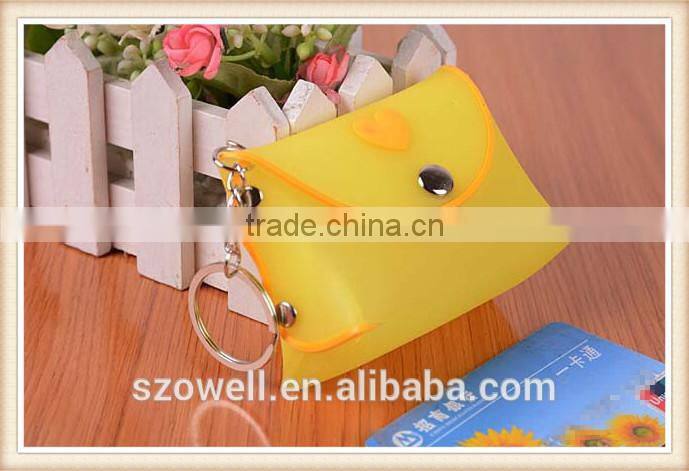 Fashion Promotional Inovative Design Crystal Dermabrasion Mini Key Ring Coin Purse