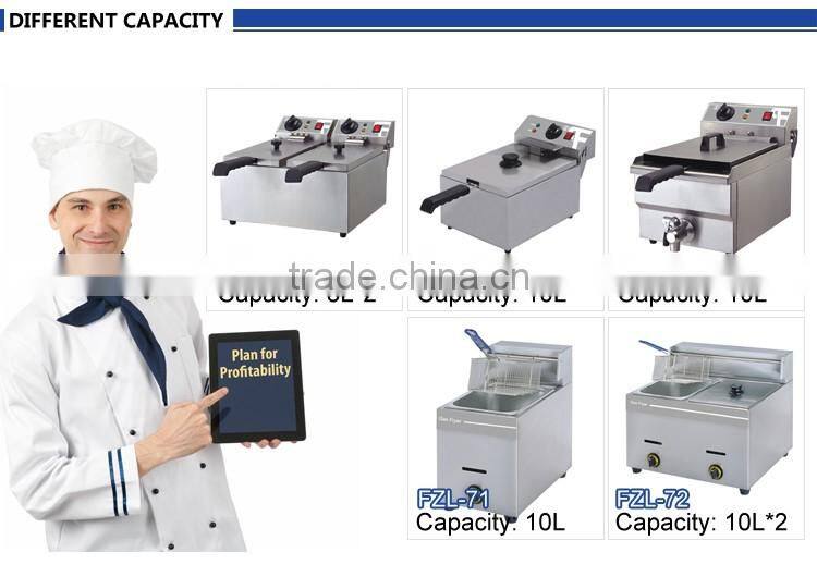 Factory Price 10L Single Tank Fryer For Sale Industrial Air Gas fryer