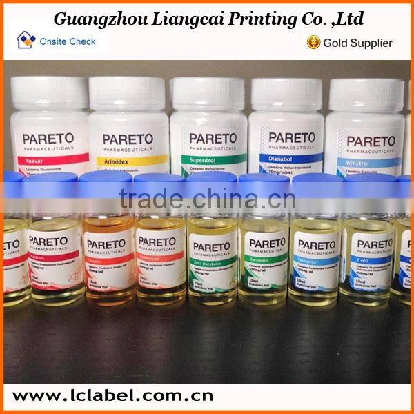 Small bottle sticker square ampoule label sticker