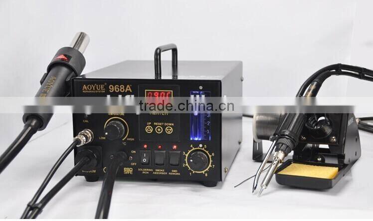 AOYUE 968A+ soldering station SMD/SMT Hot Air 3 in 1 solder station & Rework machine Soldering Stations Electric Soldering Irons