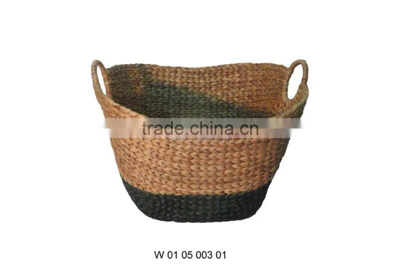Water Hyacinth Storage Baskets with 2 Handles / Storage Bin