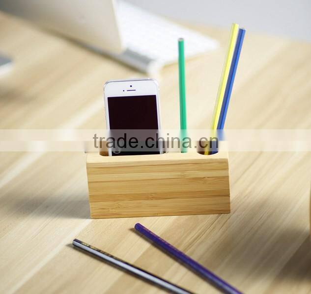 Bamboo table pen display rack