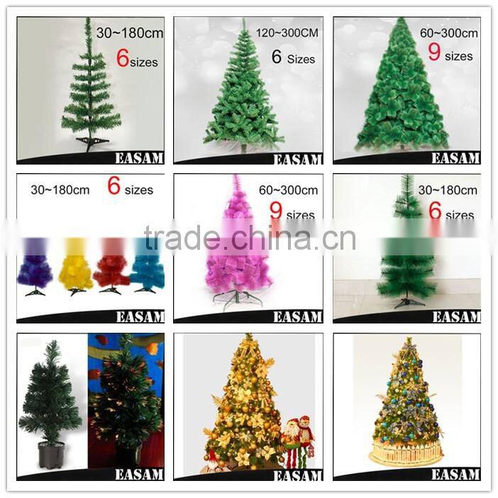 Wholesale christmas decorative,Flocked Snowing PVC Artificial Christmas trees with 9 sizes