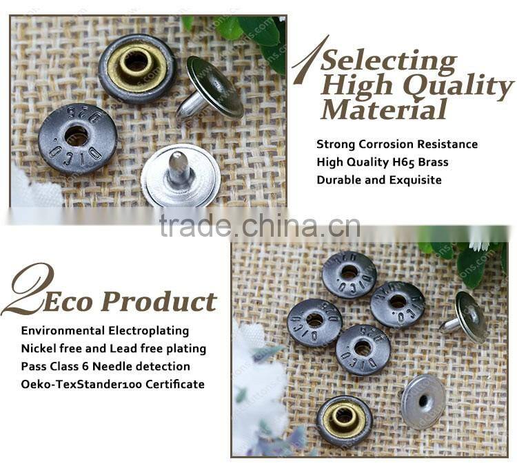 9mm Metal Jeans Rivet Decorative Customized Rivet for Leather belt