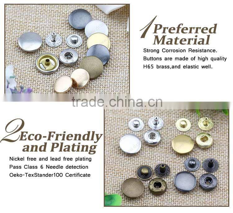 12.5MM China Wholesale Button Factory Directly Coat Fastener Fabric Snap Button for Coat