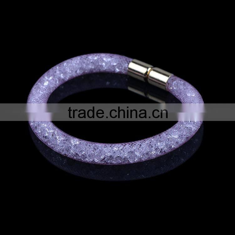 2015 new design high good quality mesh stardust magnetic bracelet for women