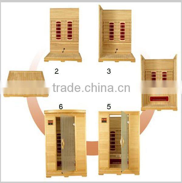 Size:1500*1200*1900mm fashion design outdoor indoor garden hotel and home use far infrared sauna room