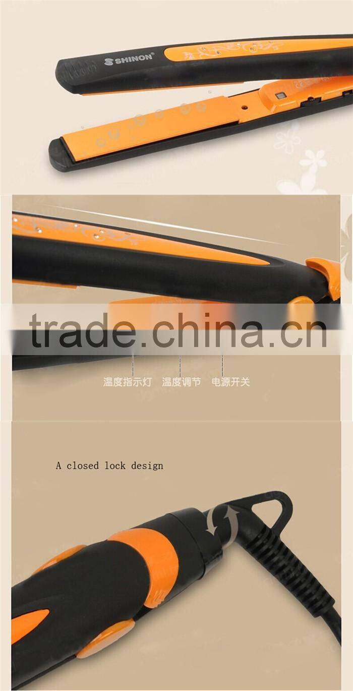 Wet and dry use hair straightening ionic perm steam hair straightener