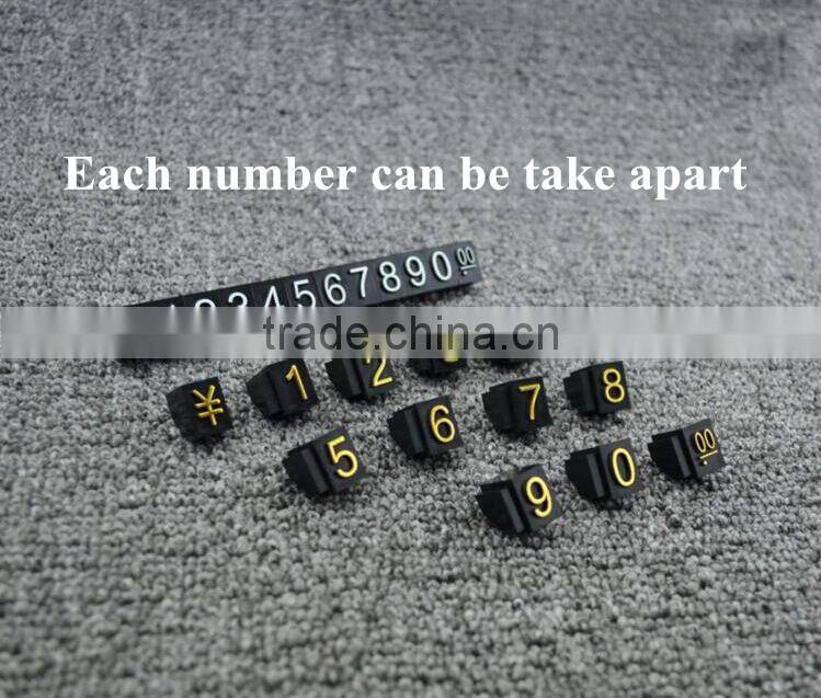 Promotional plastic price tag/ABS price display with lower price