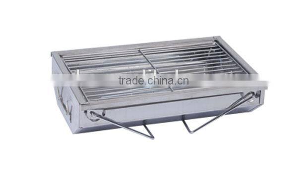 Smokeless portable square grill style bbq rotisserie