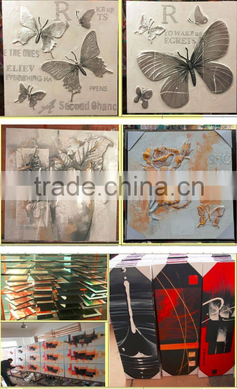 Canvas elk oil painting for living room wall decorative/elk cartoon oil paintings