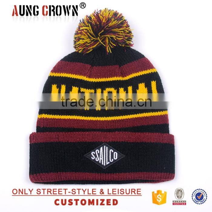 small order beanies custom jacquard 100% acrylic cheap beanies