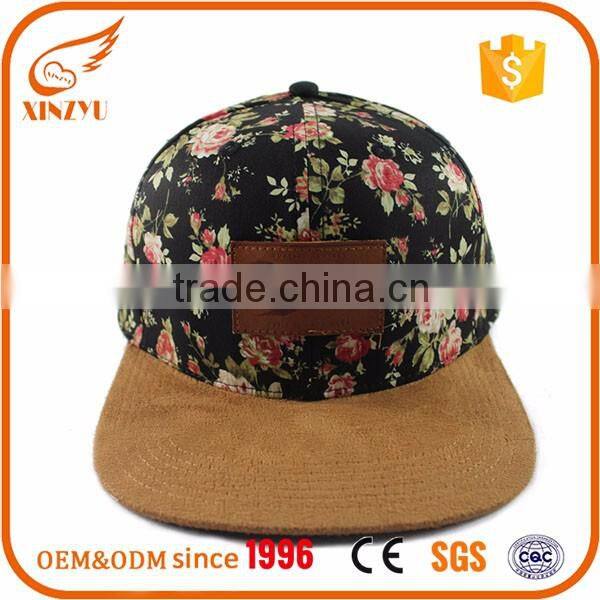 2016 new design snapback cap blank corduroy flat brim snapback cap