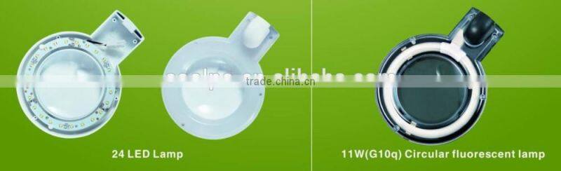 24 LED lights Magnifying led lighting lamp for nail art beauty salon Glass/led light exhibition lamp
