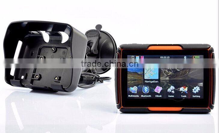 Free newest world map Waterproof 4.3" motorcycle gps navigation system
