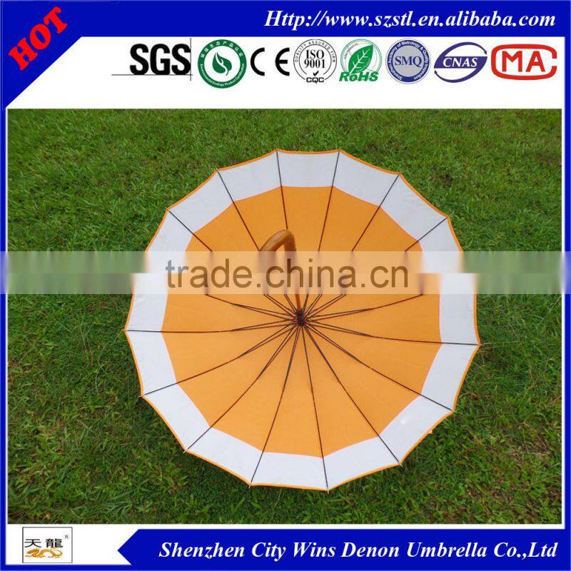 High quality straight elegant wooden umbrella,fashion wooden automatic umbrella from China suppliers,wooden handle umbrella