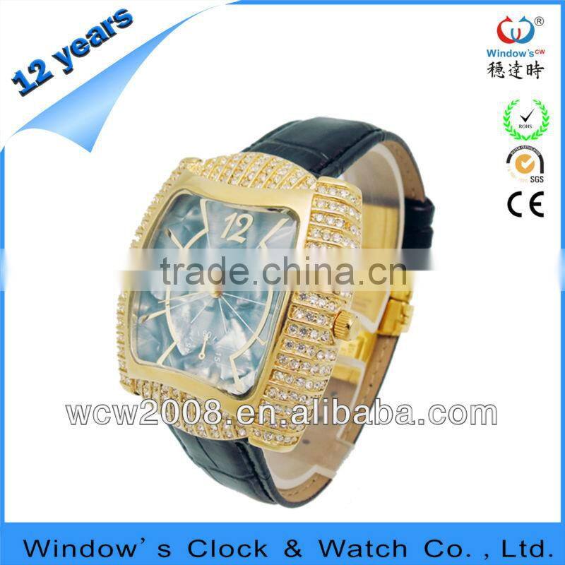 Swiss made antique brass watch