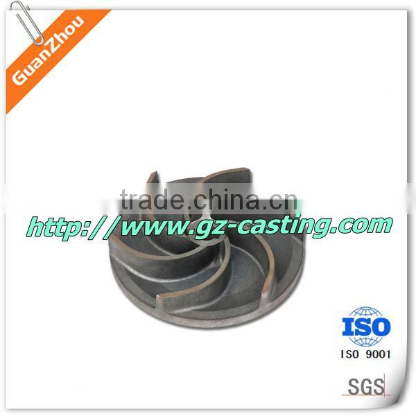 cast iron pump impeller OEM casting products from alibaba website China manufacturer with material steel aluminum iron