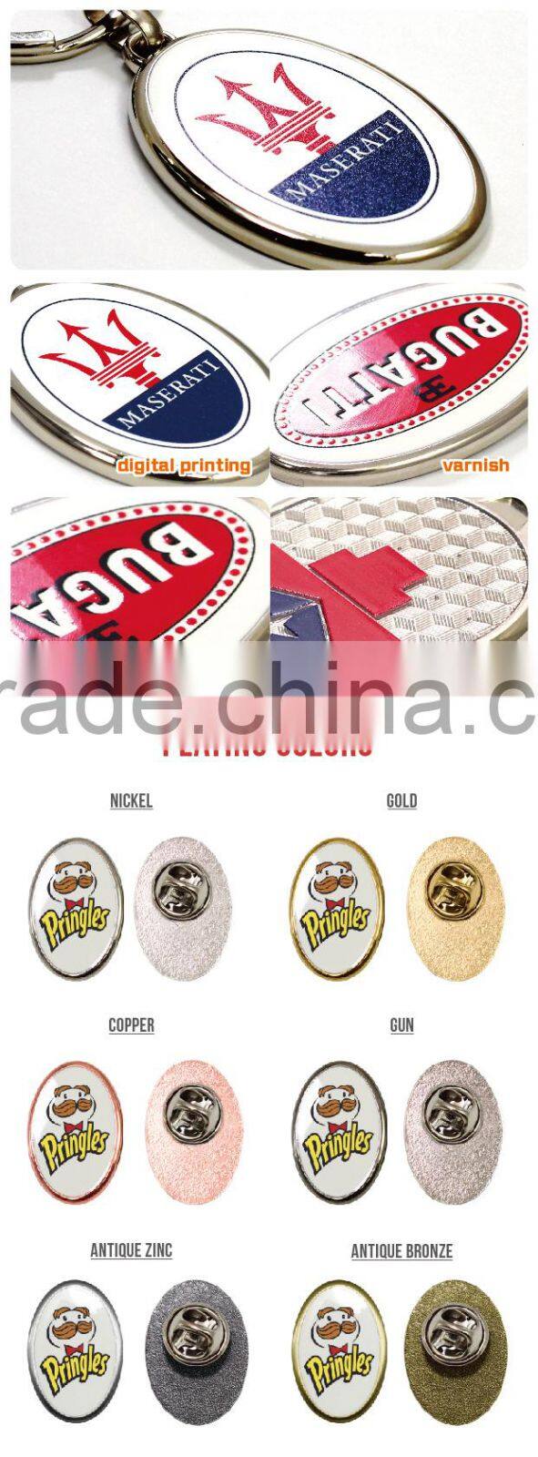 Factory sale low price brand logo printed lapel pin