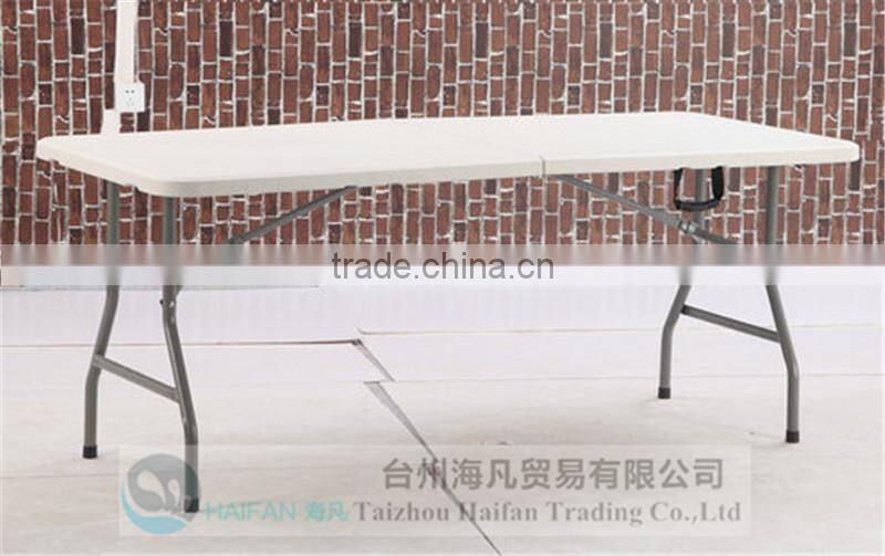 durable180cm white outdoor plastic folding study table and chair with lock/high quality plastic study table