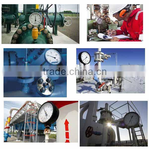 High quality black steel bourdon tube low air pressure gauge