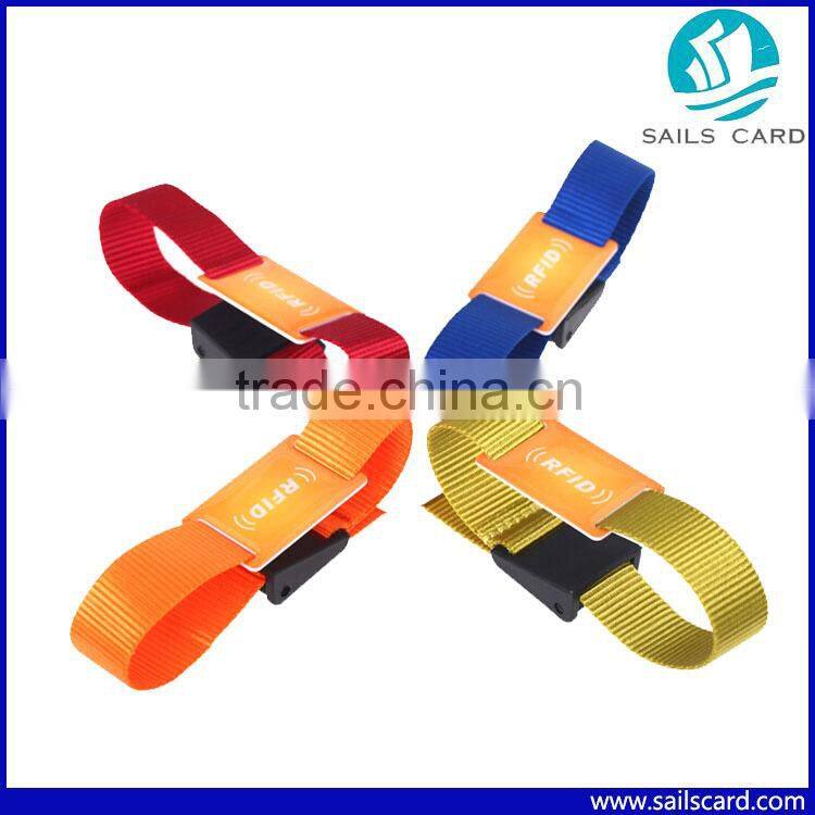 Proximity rfid nylon wristband Smart bracelet with custom logo