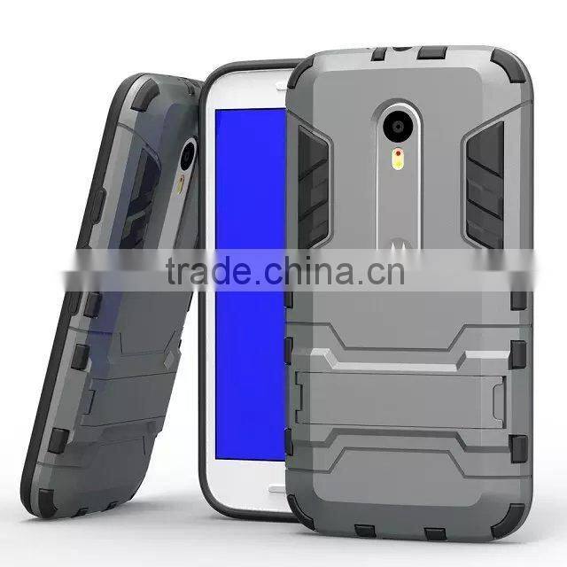 Factory Price Iron-Bear Shockproof Rugged Hybrid Stand Case Cover For Moto G3