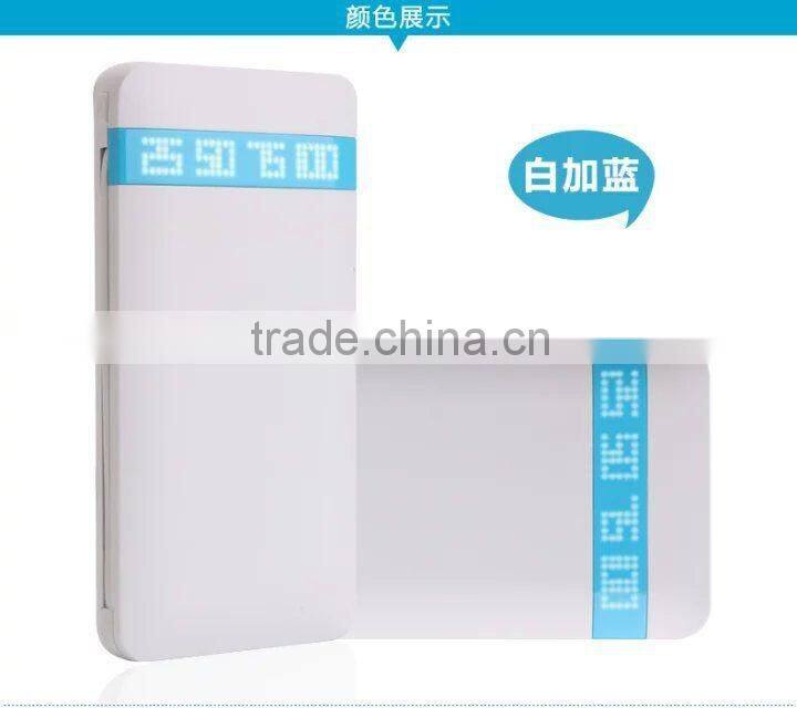 Factory New 8000mah Ultra Slim Powerbank With double Cable and connector for iPhone 5/5S/6/6S