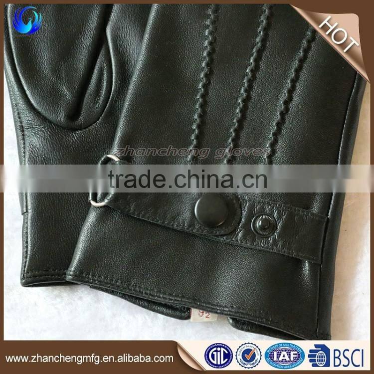 Men winter sheepskin leather gloves with low price