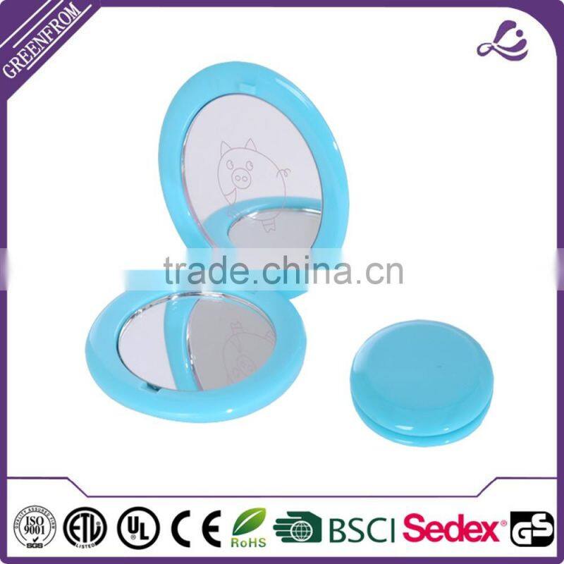 Professional 8 inch standing magnifying mirror colored glass mirror