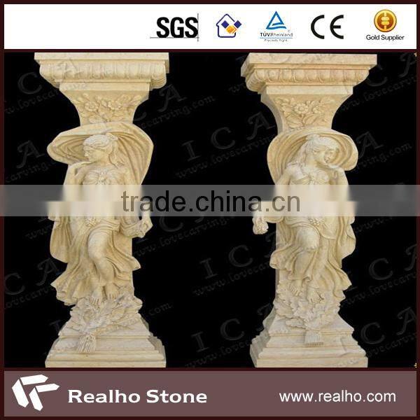 white marble stone pillar