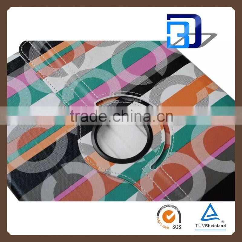 Fashionable Popular Circle Pattern 360 Degree Rolating PU Leather Tablet case For iPad pro shell China Factory direct sale