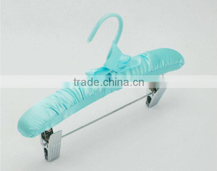 Candy Color Satin Padded Pants/Skirt Hanger with Clips for Children