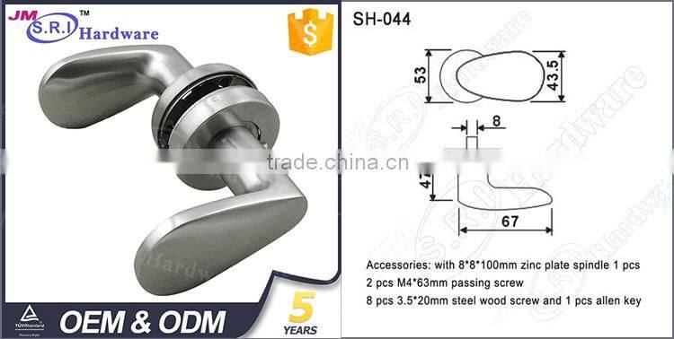 Top selling stainless steel lever door handle , self locking door handle made in china
