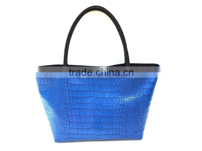 Crocodile faux leather tote bag