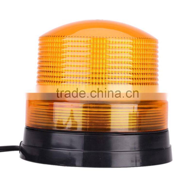 High Power LED Car Vehicle Amber Single Flash Warning Light with Magnetic Mount Beacon Strobe Emergency Alarm Lamp