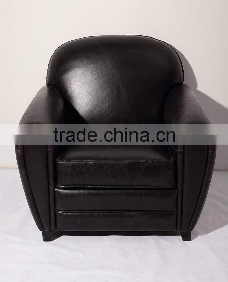 American luxury club sofa combination retro wooden sofa