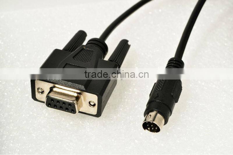 MD8 Pin to DB9 double-ended 8-pin mini-DIN to 9-pin serial conversion cable