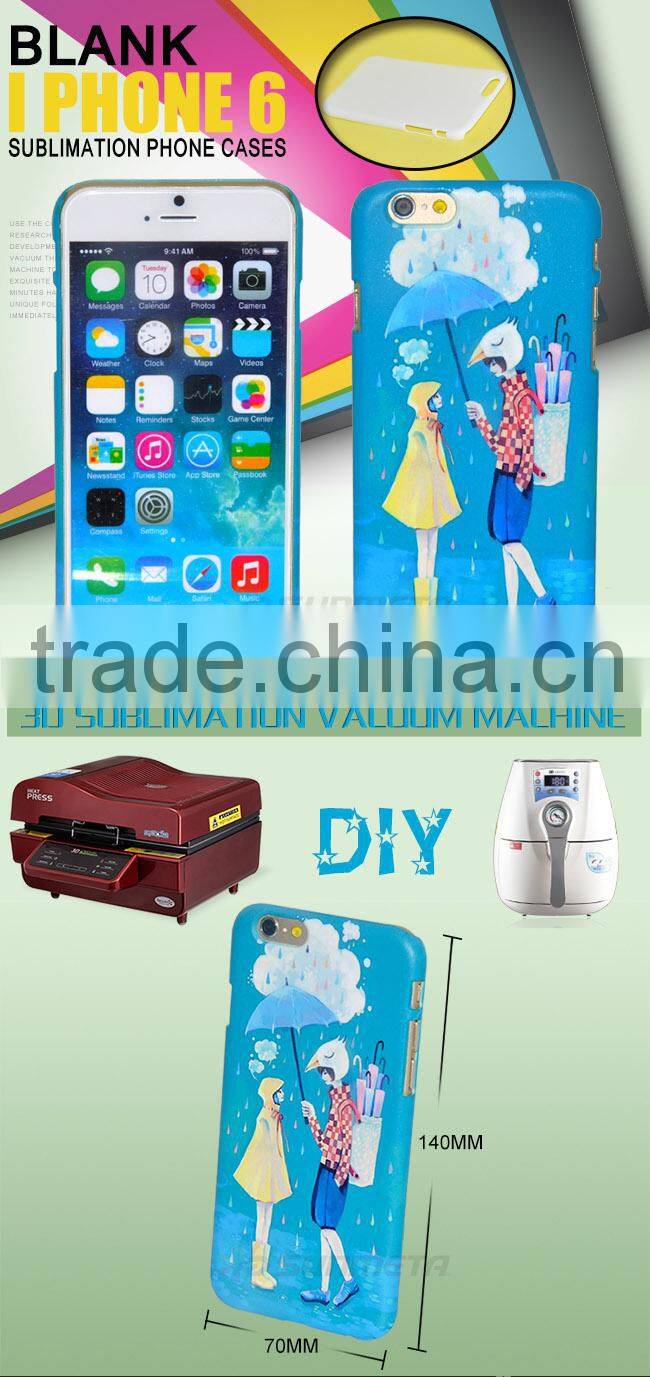 Factory directly Sunmeta blank 3D cell phone case sublimation phone case(IP6)