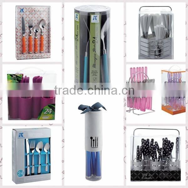 Colorful Plastic Handle Stainless Steel Cutlery - KX-P022