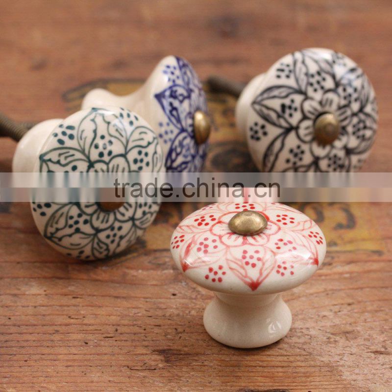 Ceramic Door Knobs/Wholesale Decorative Colorful Knobs/For Kitchen Cabinet,Door,Furniture Handles 02