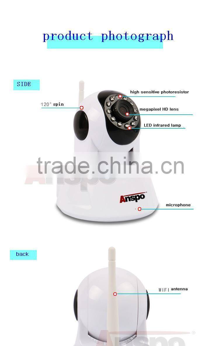 GuangZhou Anspo wifi wireless mini camera securus cctv camera wifi security alarm system manuale