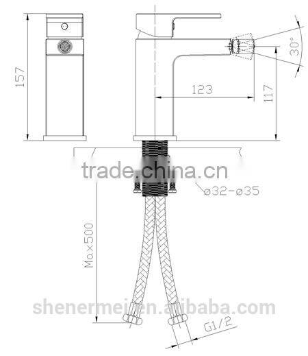 2014 single lever hot sale bidet mixer